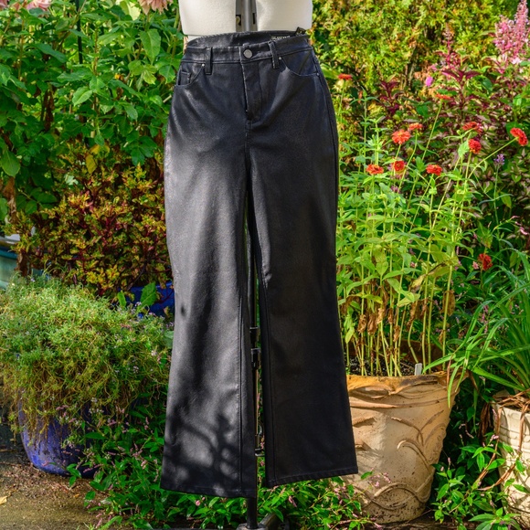 Blank NYC Faux Leather Kick Flare pants 29 NWOT - Picture 1 of 4
